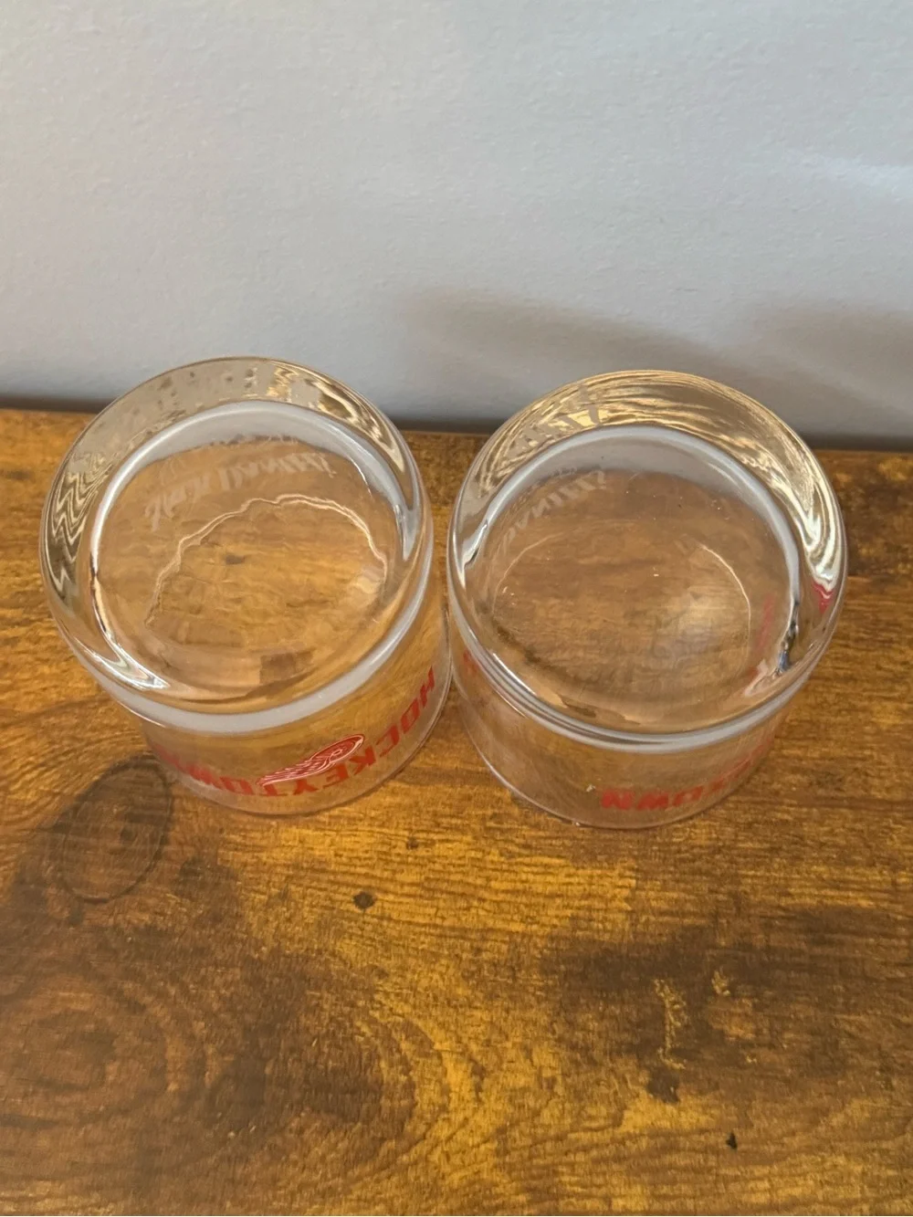 Vintage Detroit Red Wings Hockeytown Jack Daniel’s Old No. 7 Rocks Glass Set‎